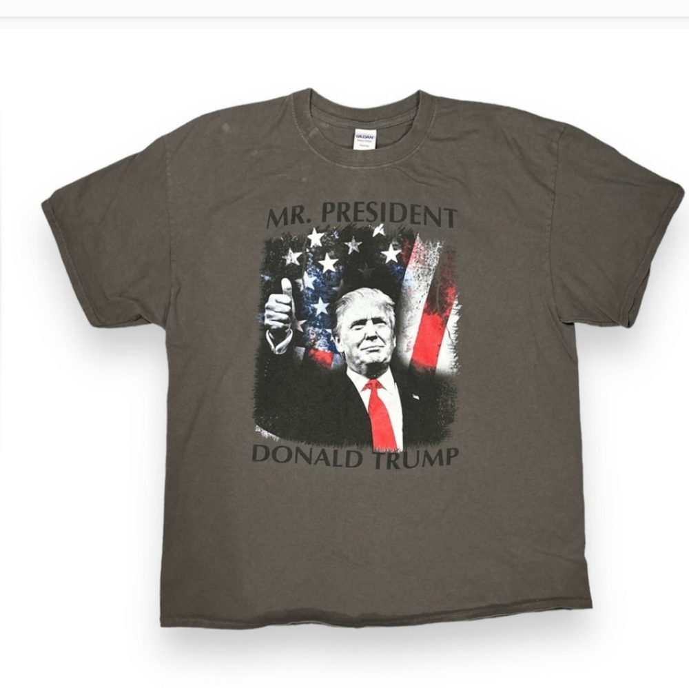 Donald Trump Grey Graphic T-Shirt Short Sleeve